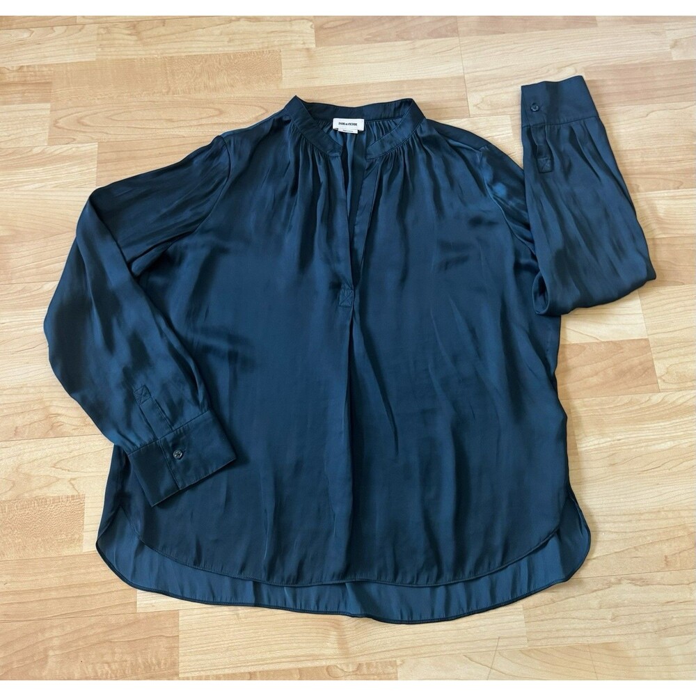 Zadig & Voltaire Women’s Tink Satin Blouse Long Sleeve Size Medium